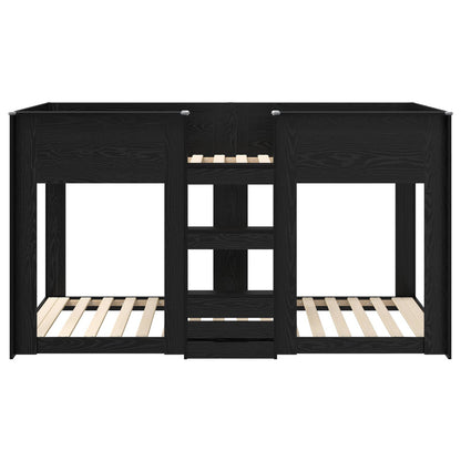 vidaXL Bunk Bed for Kids Black Oak 75 x 190 cm Engineered Wood 5