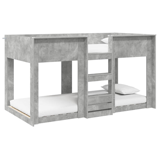 vidaXL Bunk Bed for Kids Concrete Grey 75 x 190 cm Engineered Wood 2