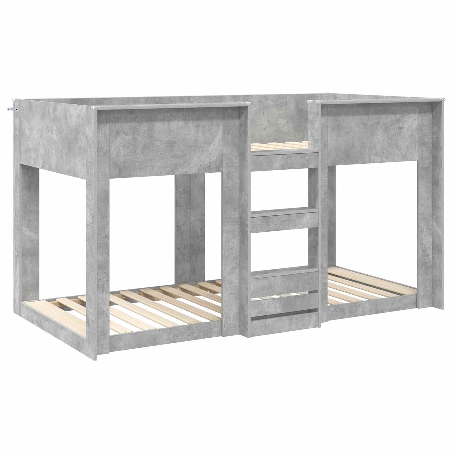 vidaXL Bunk Bed for Kids Concrete Grey 75 x 190 cm Engineered Wood 4