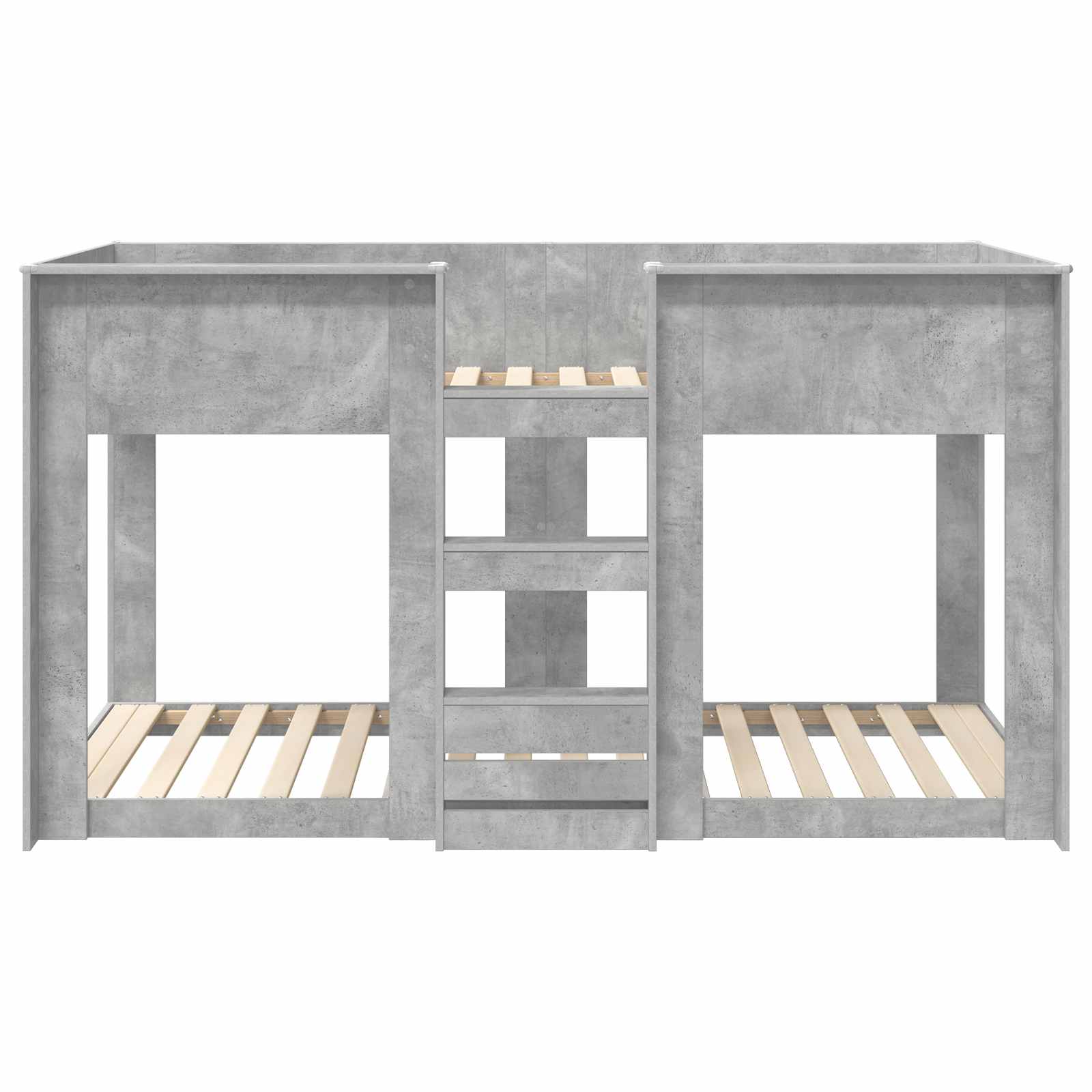 vidaXL Bunk Bed for Kids Concrete Grey 75 x 190 cm Engineered Wood 5