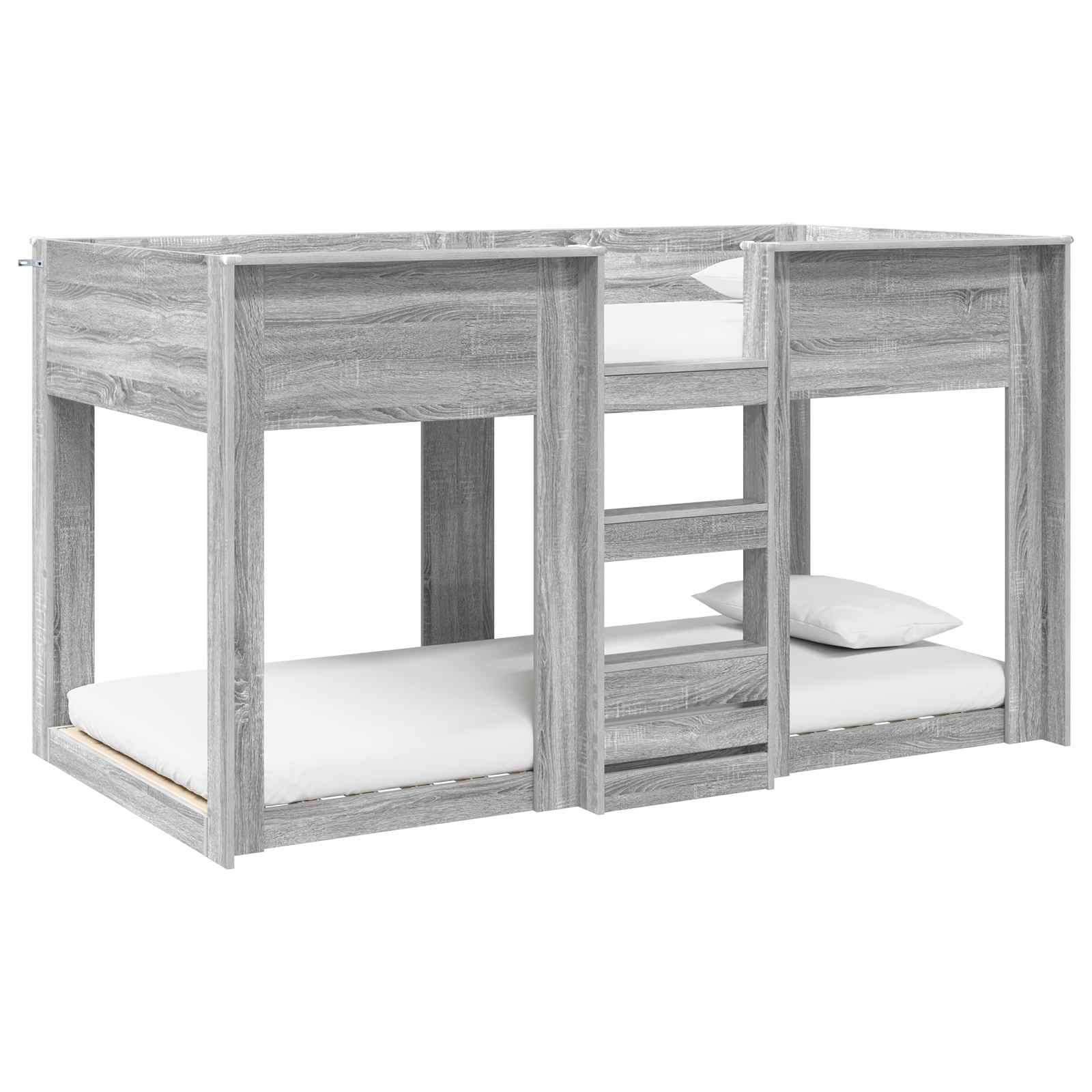 vidaXL Bunk Bed for Kids Grey Sonoma 75 x 190 cm Engineered Wood 2