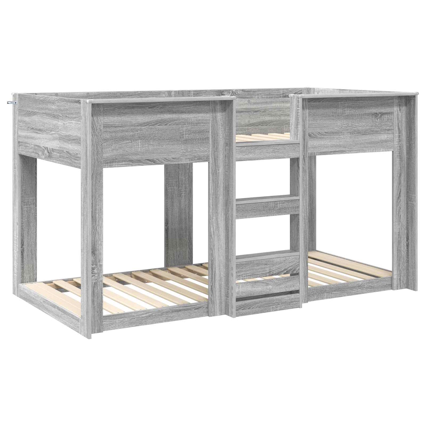 vidaXL Bunk Bed for Kids Grey Sonoma 75 x 190 cm Engineered Wood 4