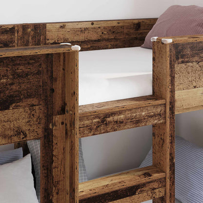 vidaXL Bunk Bed for Kids Old Wood 75 x 190 cm Engineered Wood 3