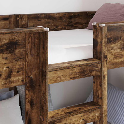 vidaXL Bunk Bed for Kids Smoked Oak 90 x 190 cm Engineered Wood 3