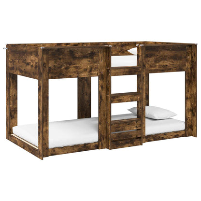 vidaXL Bunk Bed for Kids Smoked Oak 90 x 190 cm Engineered Wood 2