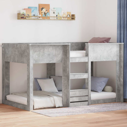 vidaXL Bunk Bed for Kids Concrete Grey 80 x 200 cm Engineered Wood 1
