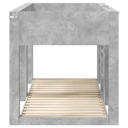 vidaXL Bunk Bed for Kids Concrete Grey 80 x 200 cm Engineered Wood 6