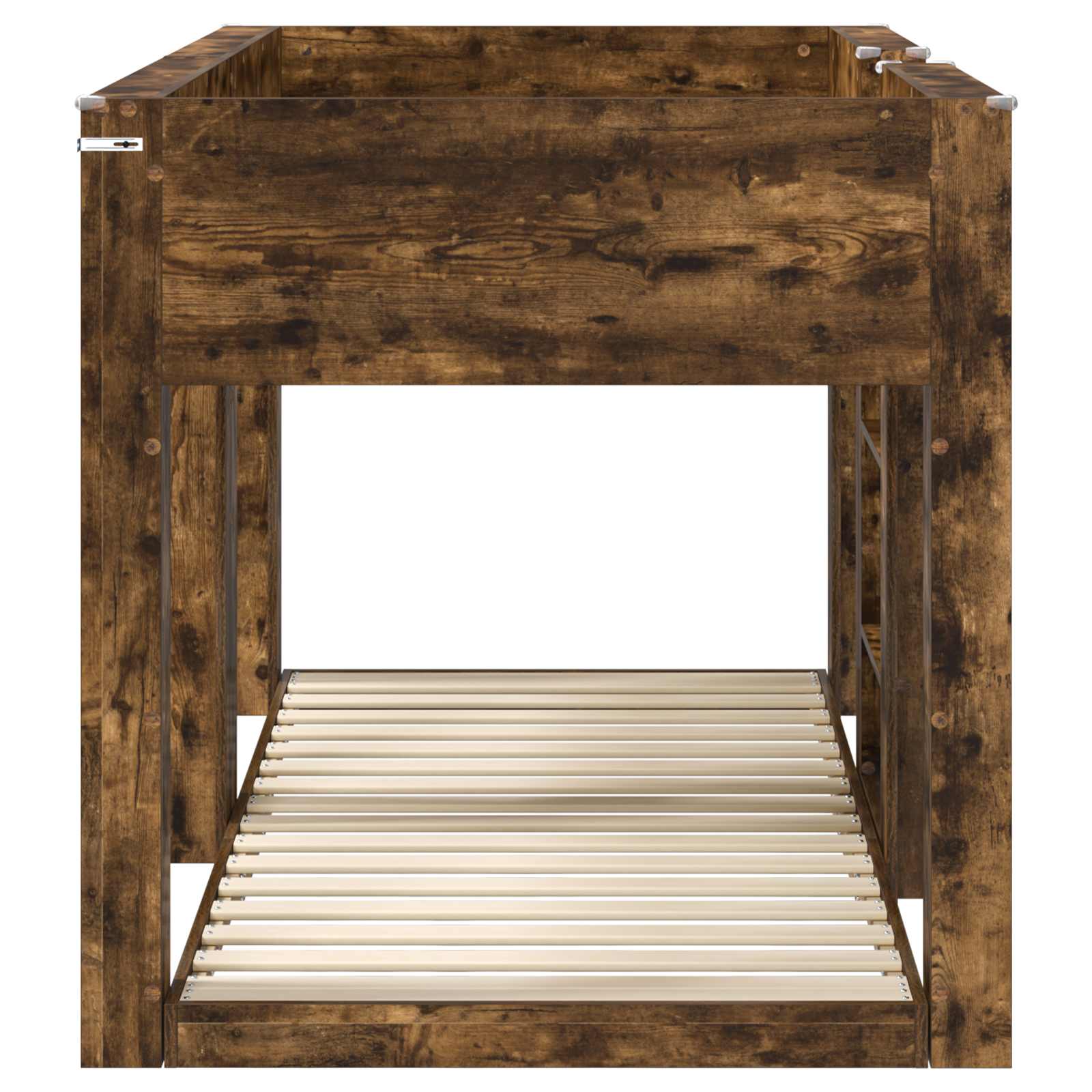 vidaXL Bunk Bed for Kids Smoked Oak 80 x 200 cm Engineered Wood 6