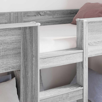 vidaXL Bunk Bed for Kids Grey Sonoma 80 x 200 cm Engineered Wood 3