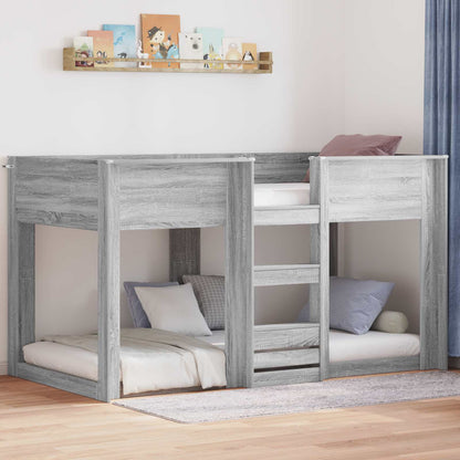 vidaXL Bunk Bed for Kids Grey Sonoma 80 x 200 cm Engineered Wood 1