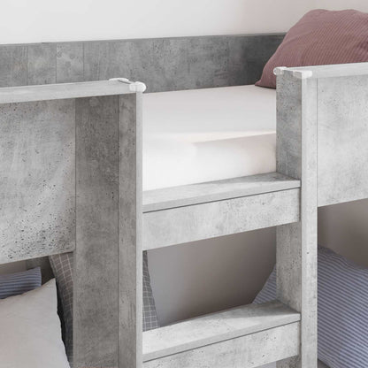 vidaXL Bunk Bed for Kids Concrete Grey 90 x 200 cm Engineered Wood 3