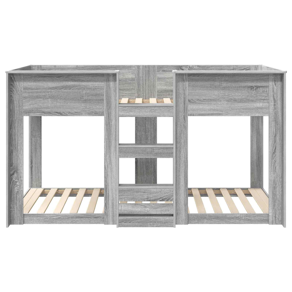vidaXL Bunk Bed for Kids Grey Sonoma 100 x 200 cm Engineered Wood 5