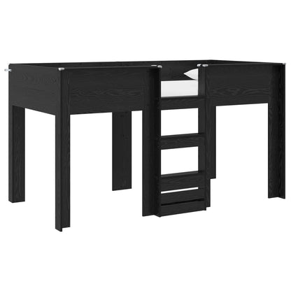 vidaXL Bunk Bed for Kids Black Oak 90 x 200 cm Engineered wood 2