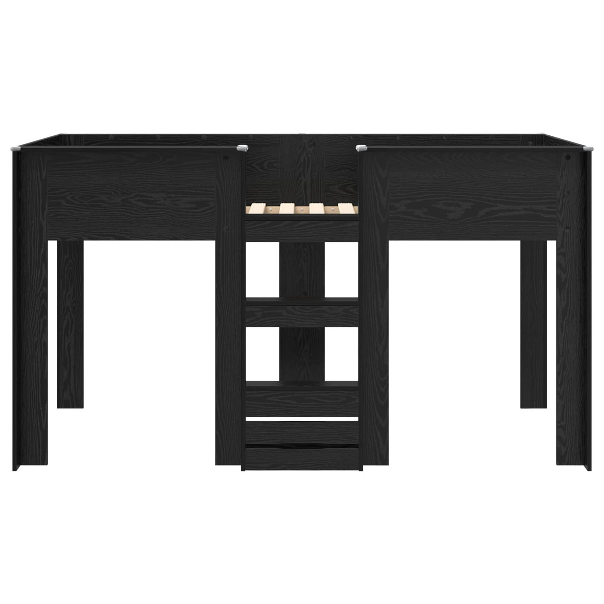 vidaXL Bunk Bed for Kids Black Oak 90 x 200 cm Engineered wood 5