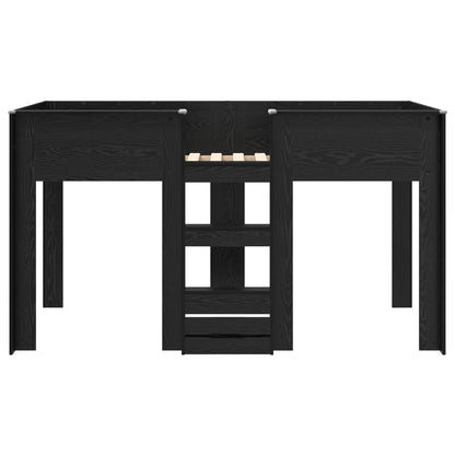 Bunk Bed for Kids 90 x 200 cm Engineered wood Black oak