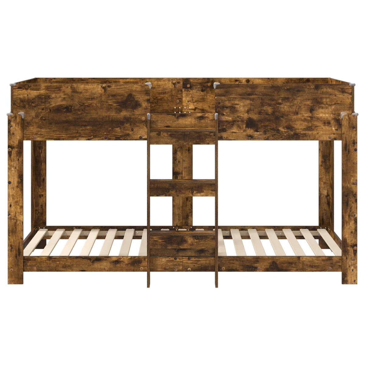 vidaXL Bunk Bed for Kids Smoked Oak 100 x 200 cm Engineered Wood 5