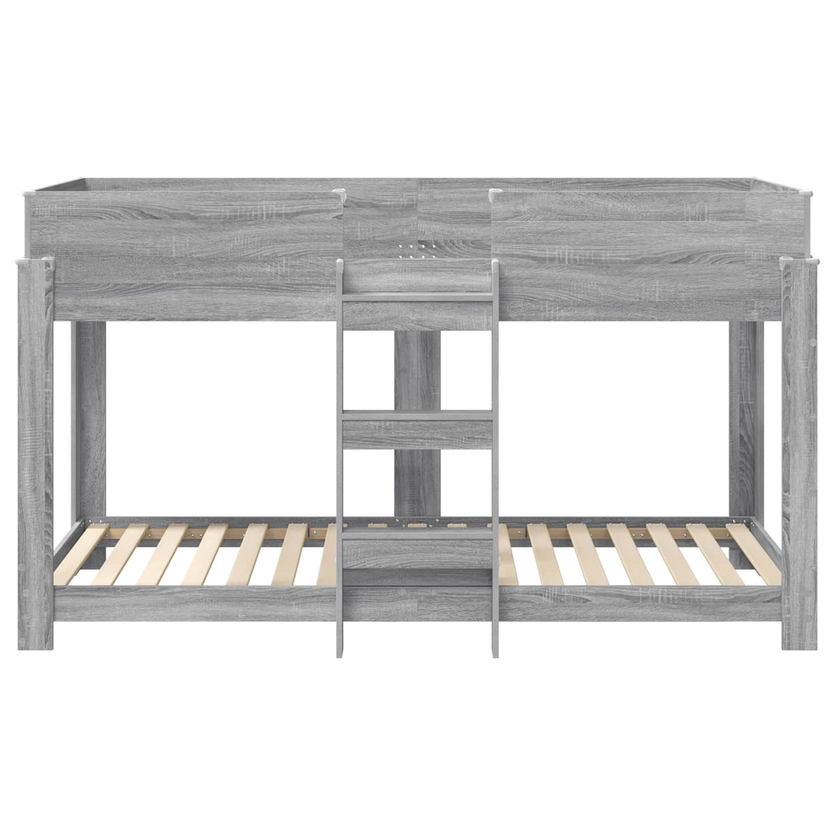 vidaXL Bunk Bed for Kids Grey Sonoma 100 x 200 cm Engineered Wood 5