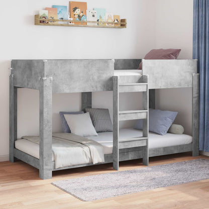 vidaXL Bunk Bed for Kids Concrete Grey 90 x 200 cm Engineered Wood 1