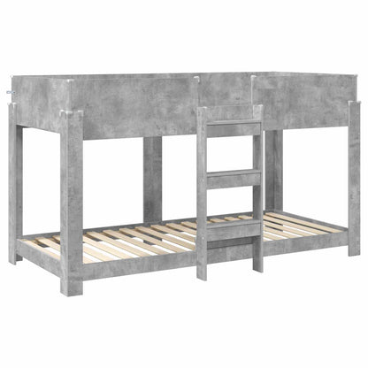 vidaXL Bunk Bed for Kids Concrete Grey 90 x 200 cm Engineered Wood 4