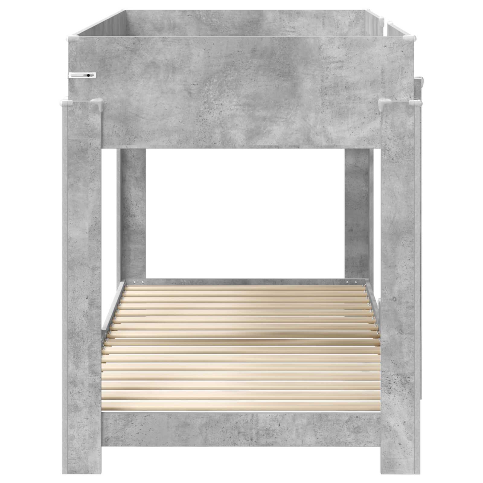 vidaXL Bunk Bed for Kids Concrete Grey 90 x 200 cm Engineered Wood 6