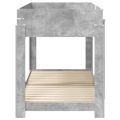 vidaXL Bunk Bed for Kids Concrete Grey 90 x 200 cm Engineered Wood 6