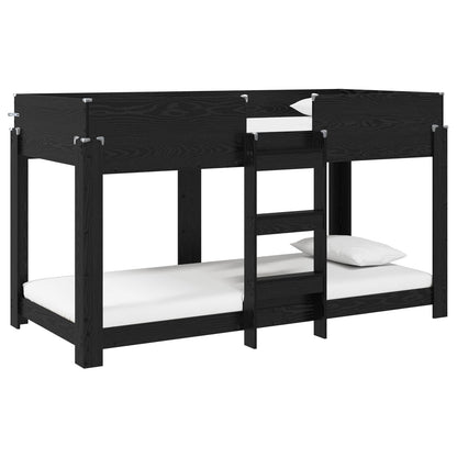 vidaXL Bunk Bed for Kids Black Oak 80 x 200 cm Engineered Wood 2