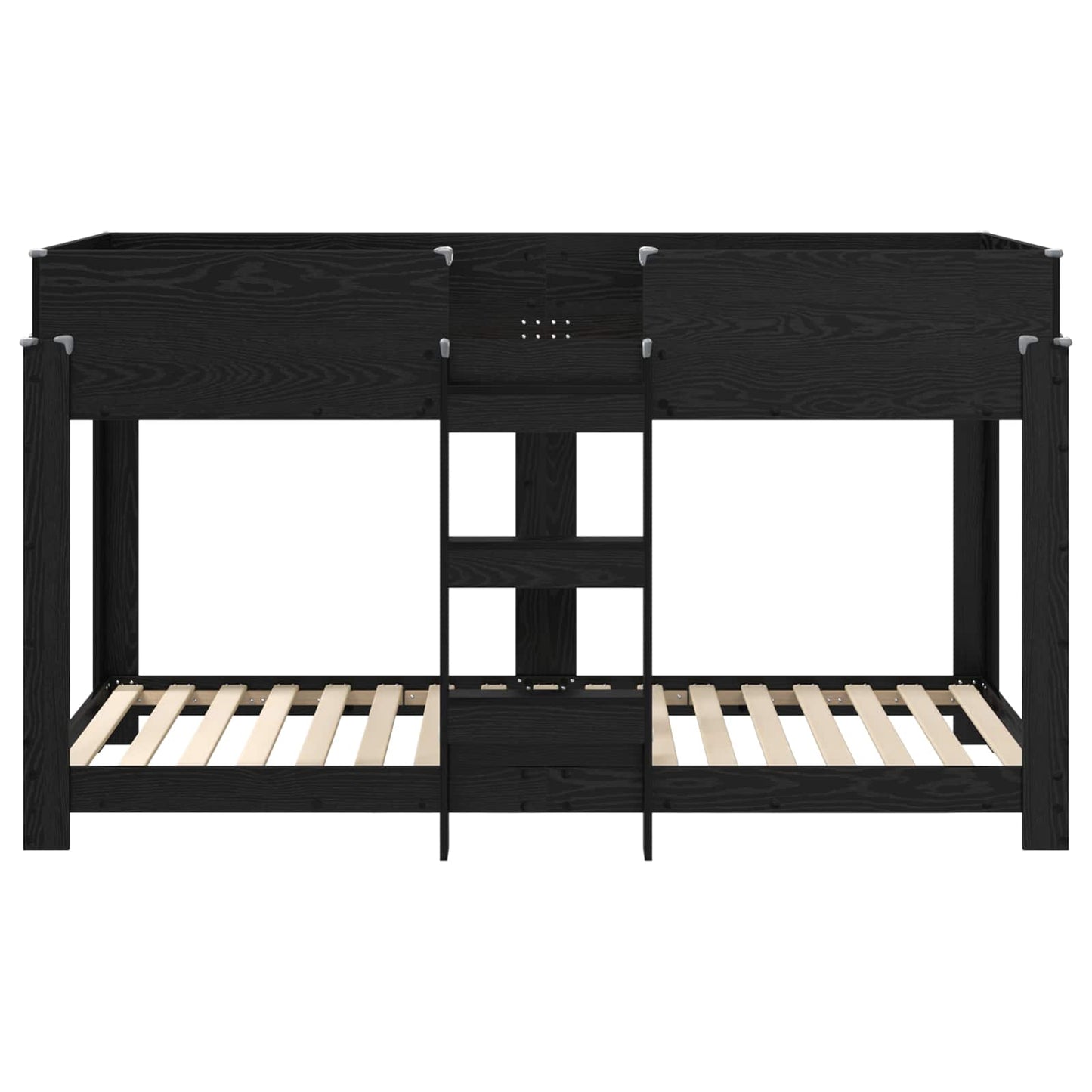 vidaXL Bunk Bed for Kids Black Oak 80 x 200 cm Engineered Wood 5
