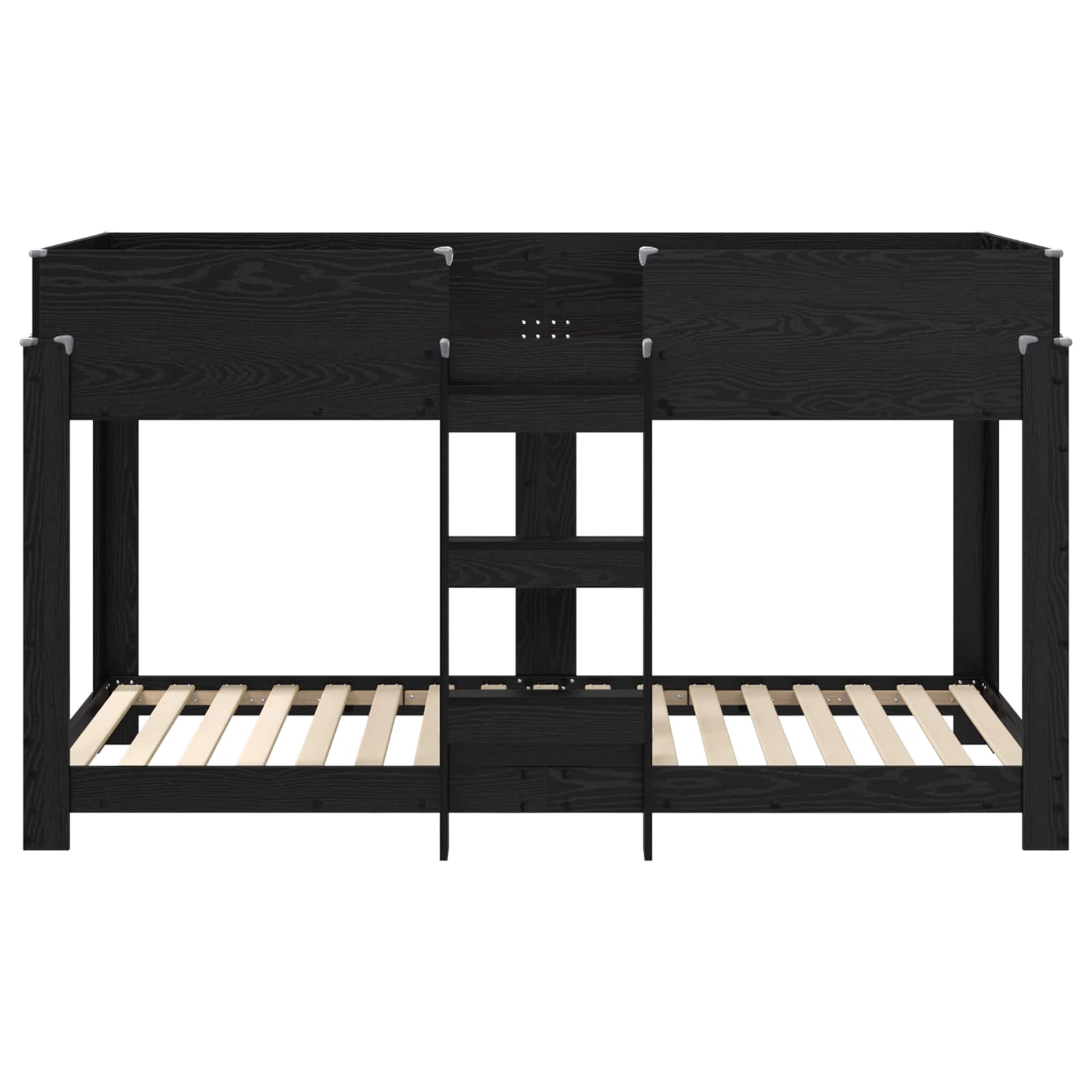 vidaXL Bunk Bed for Kids Black Oak 80 x 200 cm Engineered Wood 5