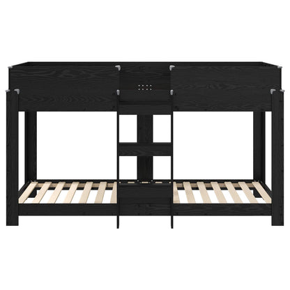vidaXL Bunk Bed for Kids Black Oak 80 x 200 cm Engineered Wood 5