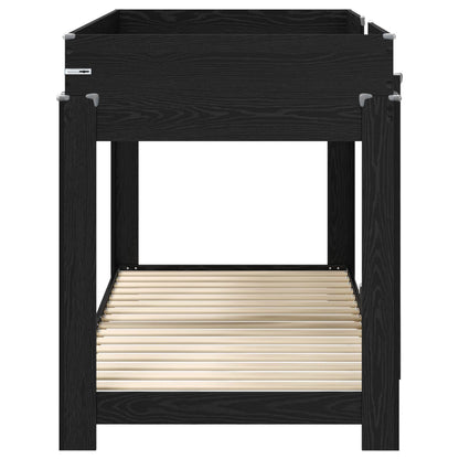 vidaXL Bunk Bed for Kids Black Oak 80 x 200 cm Engineered Wood 6