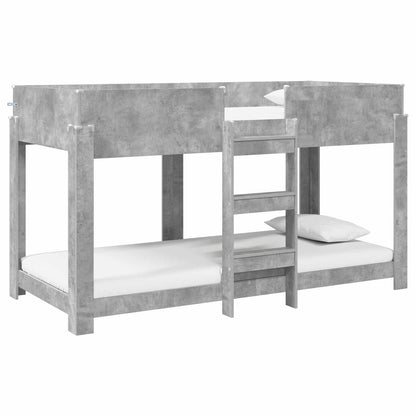 vidaXL Bunk Bed for Kids Concrete Grey 80 x 200 cm Engineered Wood 2