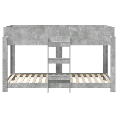 vidaXL Bunk Bed for Kids Concrete Grey 80 x 200 cm Engineered Wood 5