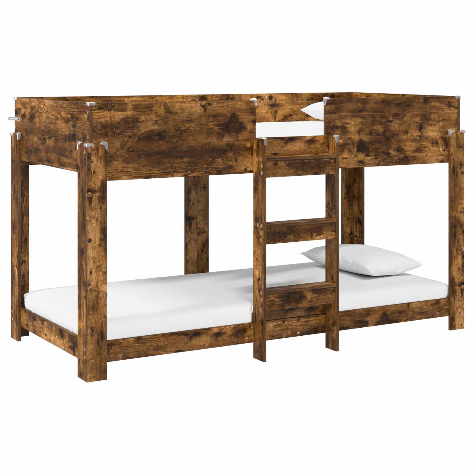 vidaXL Bunk Bed for Kids Smoked Oak 90 x 190 cm Engineered Wood 2