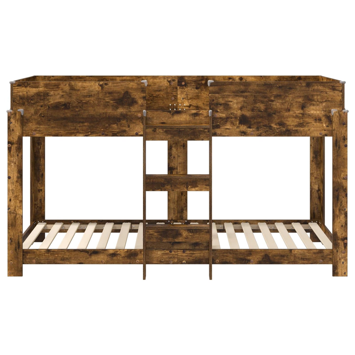 vidaXL Bunk Bed for Kids Smoked Oak 90 x 190 cm Engineered Wood 5