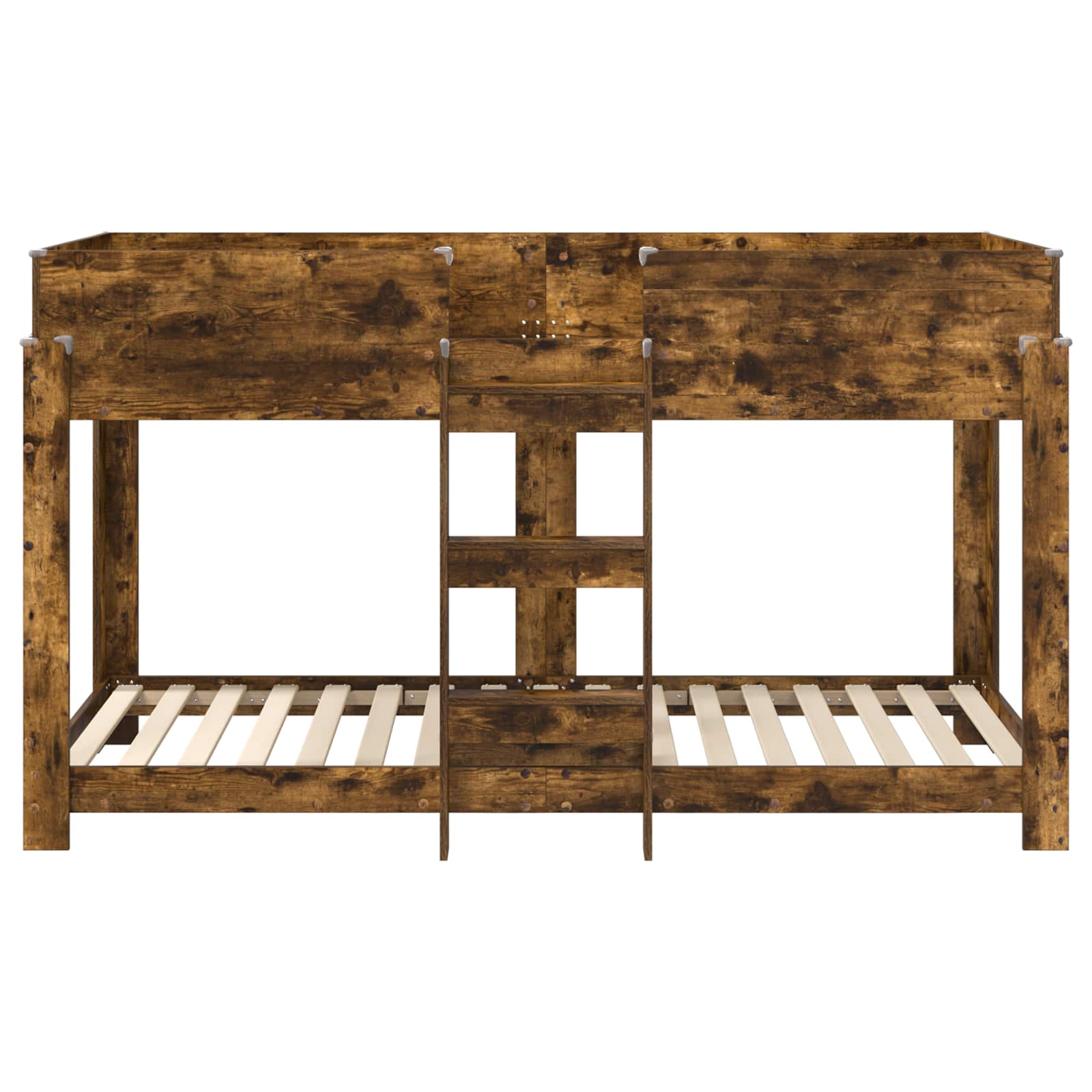 vidaXL Bunk Bed for Kids Smoked Oak 90 x 190 cm Engineered Wood 5