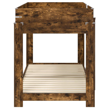 vidaXL Bunk Bed for Kids Smoked Oak 90 x 190 cm Engineered Wood 6