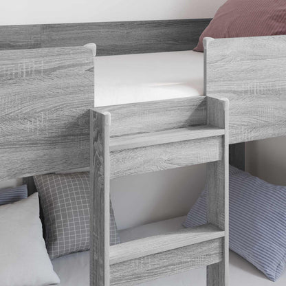 vidaXL Bunk Bed for Kids Grey Sonoma 90 x 190 cm Engineered Wood 3