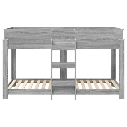 vidaXL Bunk Bed for Kids Grey Sonoma 90 x 190 cm Engineered Wood 5