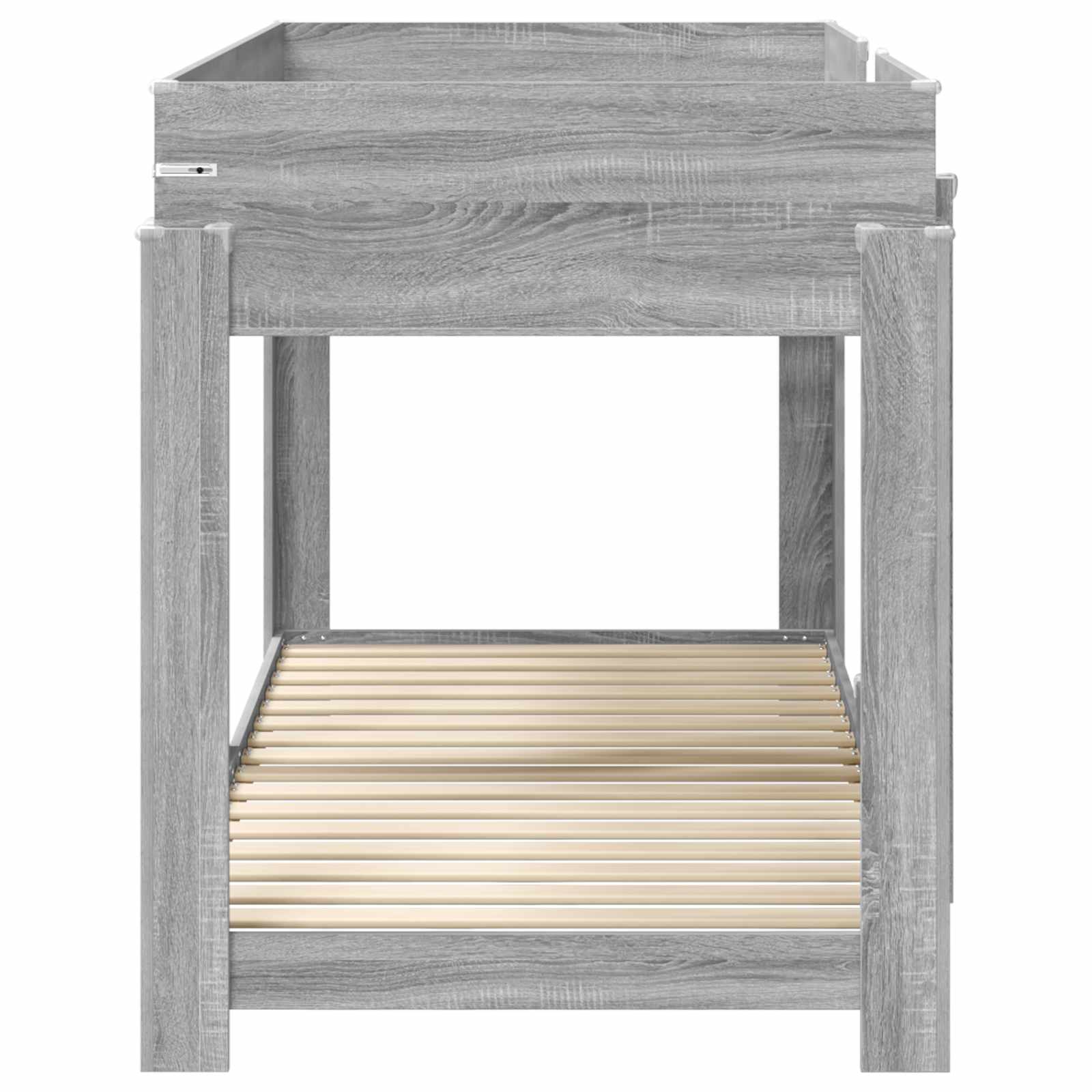 vidaXL Bunk Bed for Kids Grey Sonoma 90 x 190 cm Engineered Wood 6