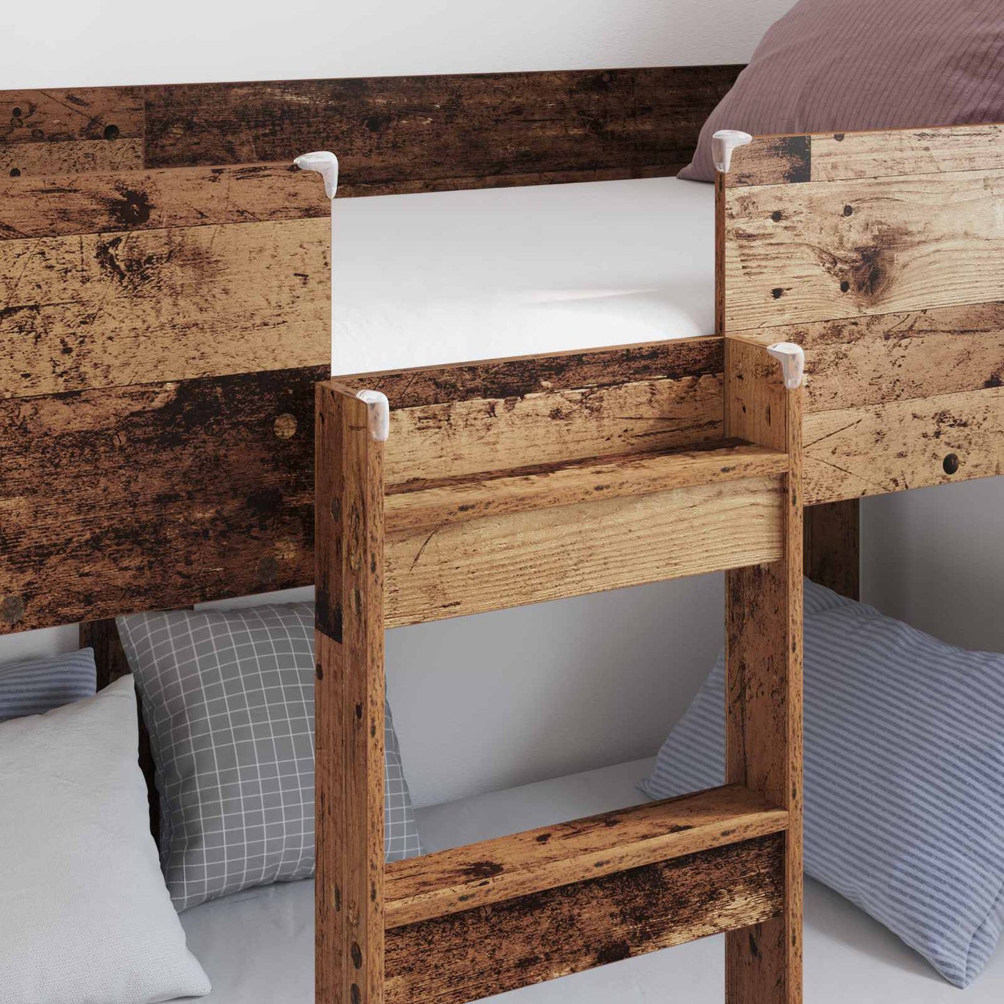 vidaXL Bunk Bed for Kids Old Wood 90 x 190 cm Engineered Wood 3