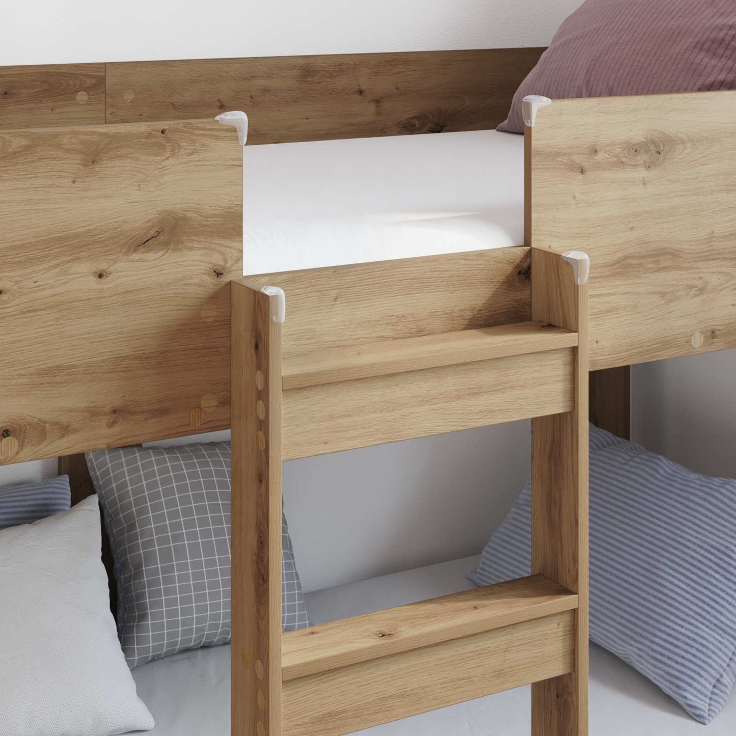 vidaXL Bunk Bed for Kids Artisan Oak 90 x 190 cm Engineered Wood 3