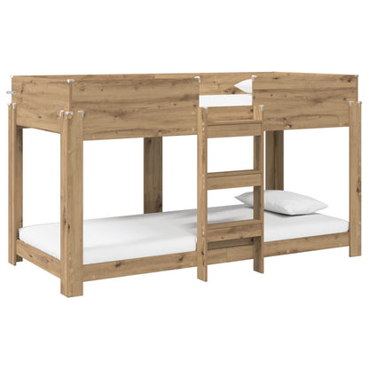 vidaXL Bunk Bed for Kids Artisan Oak 90 x 190 cm Engineered Wood 2