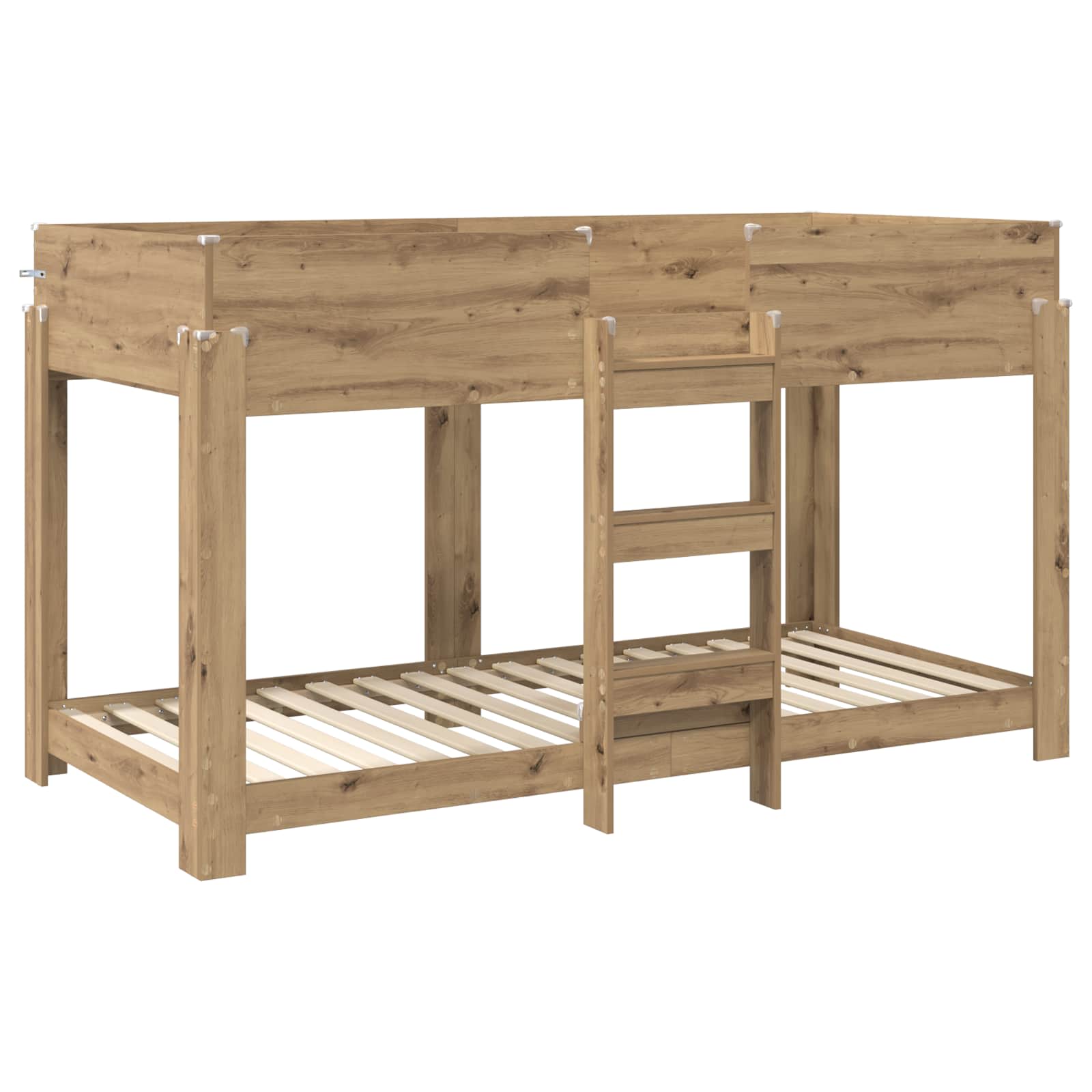 vidaXL Bunk Bed for Kids Artisan Oak 90 x 190 cm Engineered Wood 4