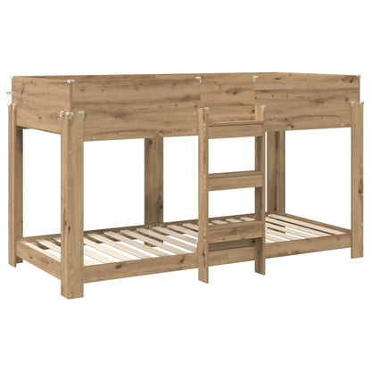 vidaXL Bunk Bed for Kids Artisan Oak 90 x 190 cm Engineered Wood 4