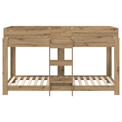 vidaXL Bunk Bed for Kids Artisan Oak 90 x 190 cm Engineered Wood 5