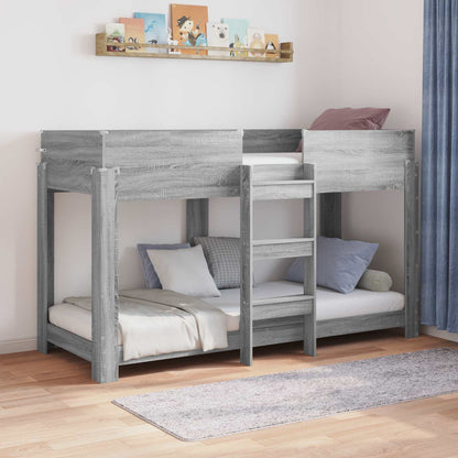vidaXL Bunk Bed for Kids Grey Sonoma 75 x 190 cm Engineered Wood 1