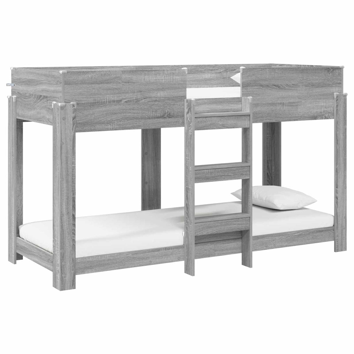 vidaXL Bunk Bed for Kids Grey Sonoma 75 x 190 cm Engineered Wood 2