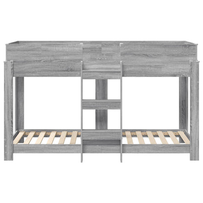 vidaXL Bunk Bed for Kids Grey Sonoma 75 x 190 cm Engineered Wood 5
