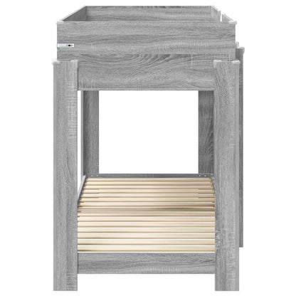 vidaXL Bunk Bed for Kids Grey Sonoma 75 x 190 cm Engineered Wood 6