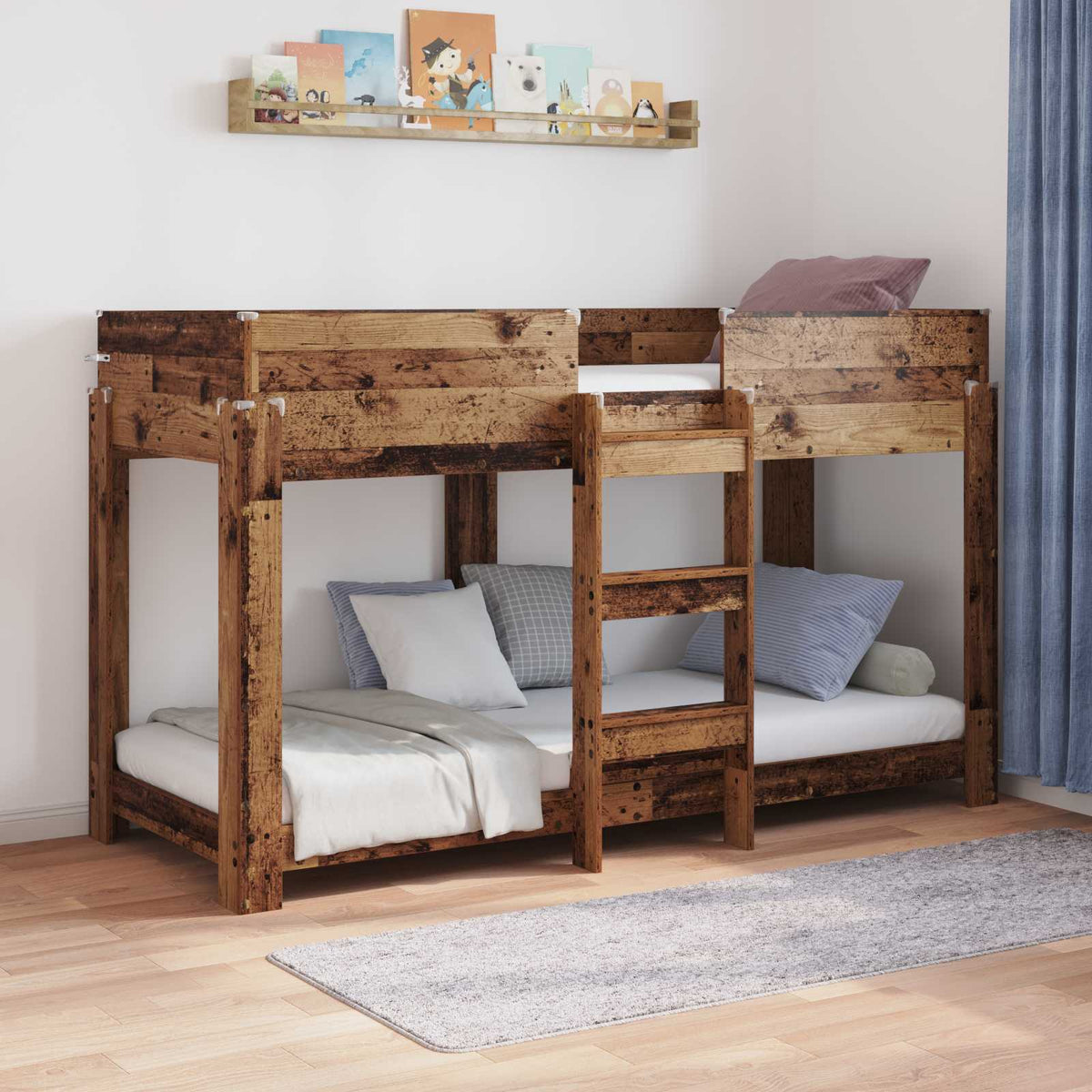 vidaXL Bunk Bed for Kids Engineered Wood Length 190 cm